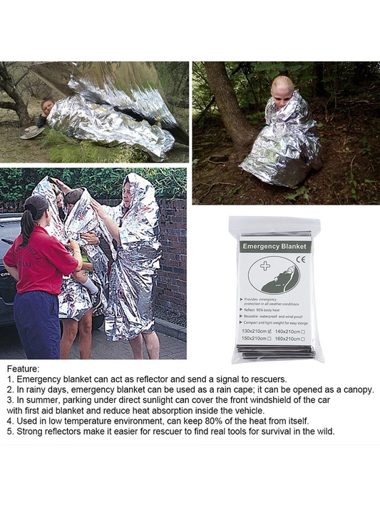acil termal battaniye sıcak tutar gümüş folyo battaniye korumak için vücut ısı acil malzemeleri açık havada kamp
