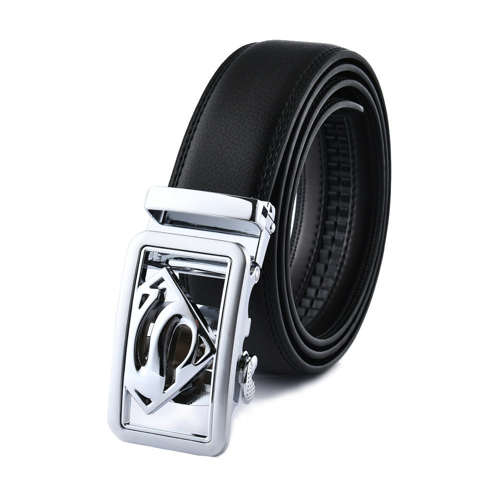 High end buckle men's leather automatic buckle leather sports belt pure leather waist belt for men