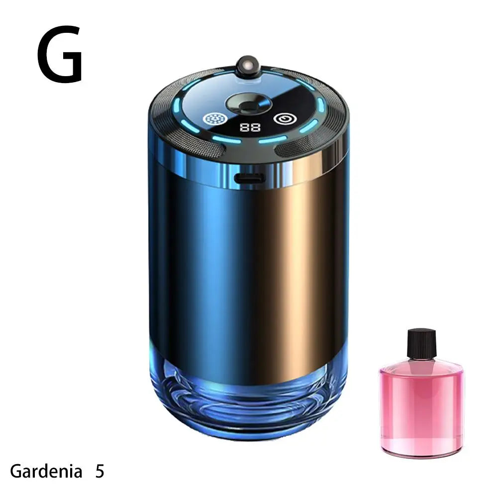 Car Aromatherapy Machine Air Freshener with Starry Sky Light Rechargeable Perfume Diffuser Car Atmosphere Ornament