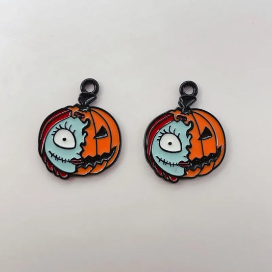 10 Alloy Charm Cartoon Earrings Pendant DIY Keychain Necklace Jewelry Pendant Necklace Halloween Easter Gift