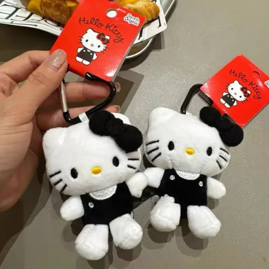 2025 New Hello Kitty Love Keychain Kawaii Sanrio Anime Soft Doll Pendant Cute Cartoon Schoolbag Decoration Toys Birthday Gift