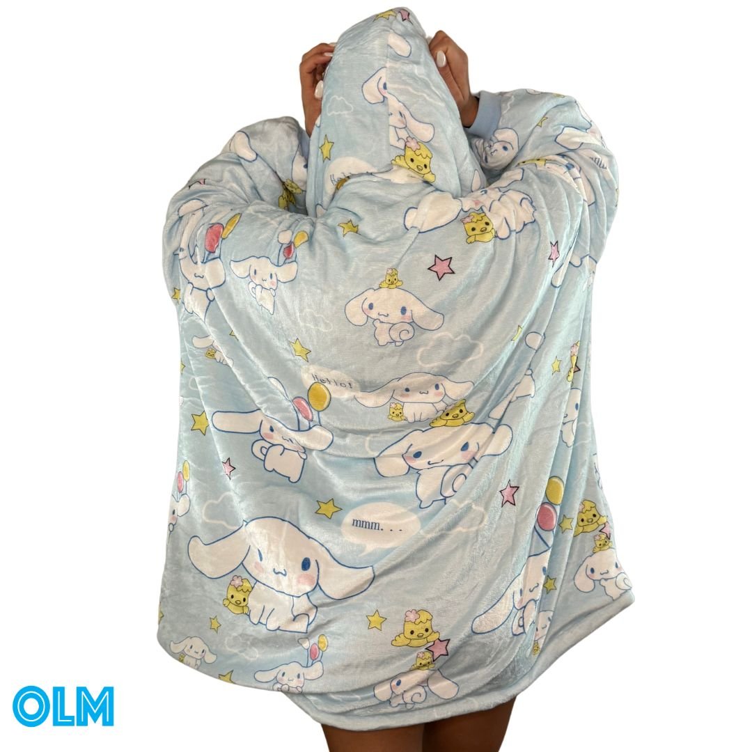 Cinnamoroll hello kitty Wearable Blanket Hoodie for Kids & Adults | OLM Toys