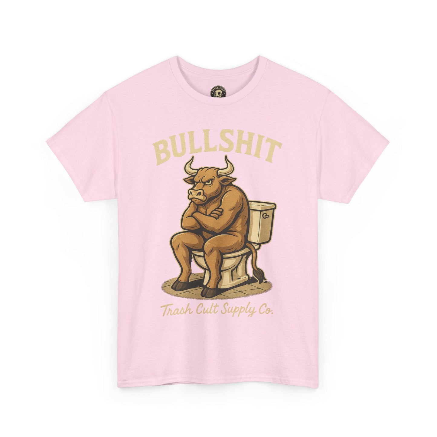 “BULLSHIT” Angry Bull Toilet Tee – Trash Cult Supply Co. | Gildan 5000 T-Shirt