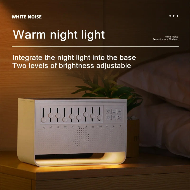 Haut-parleur Bluetooth Portable à bruit blanc, aide au sommeil, veilleuse, humidificateur, Machine tout-en-un, 8 Goup, son natur