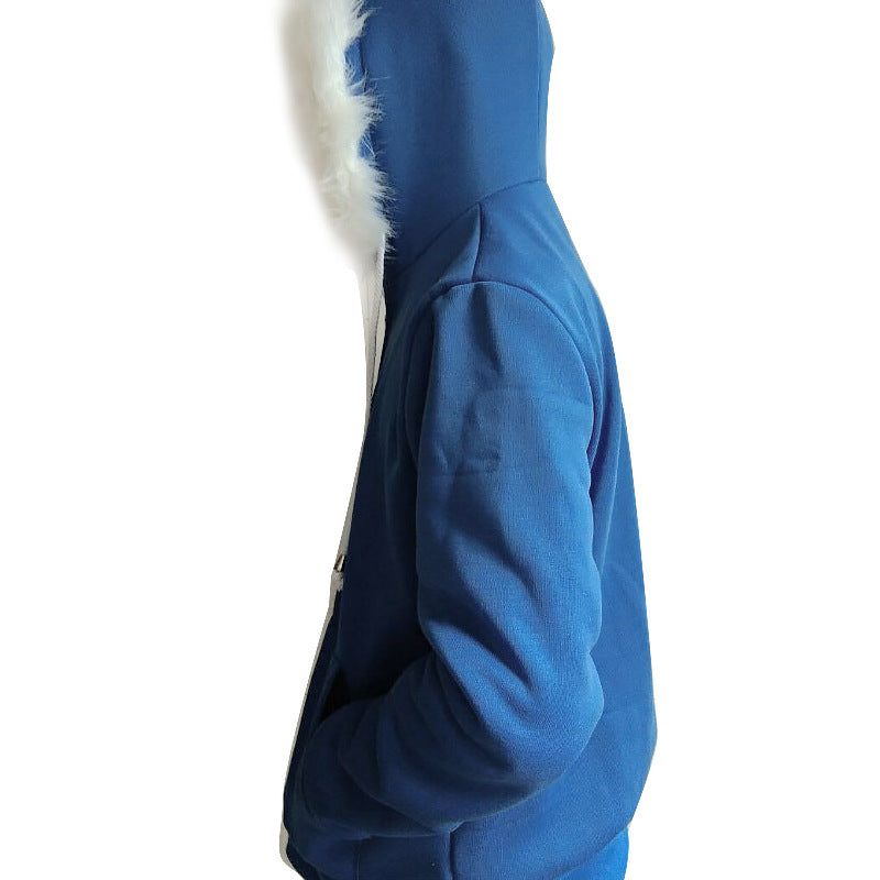 Undertale Sans Cosplay Hoodies Latex Mask COOL SKELETON Cos Blue Coat Halloween Cosplay Costume Unisex Jacket Headgear