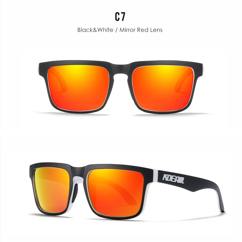 Classic polarized sunglasses for men and women ultra light driving glasses colorful real film sunglasses