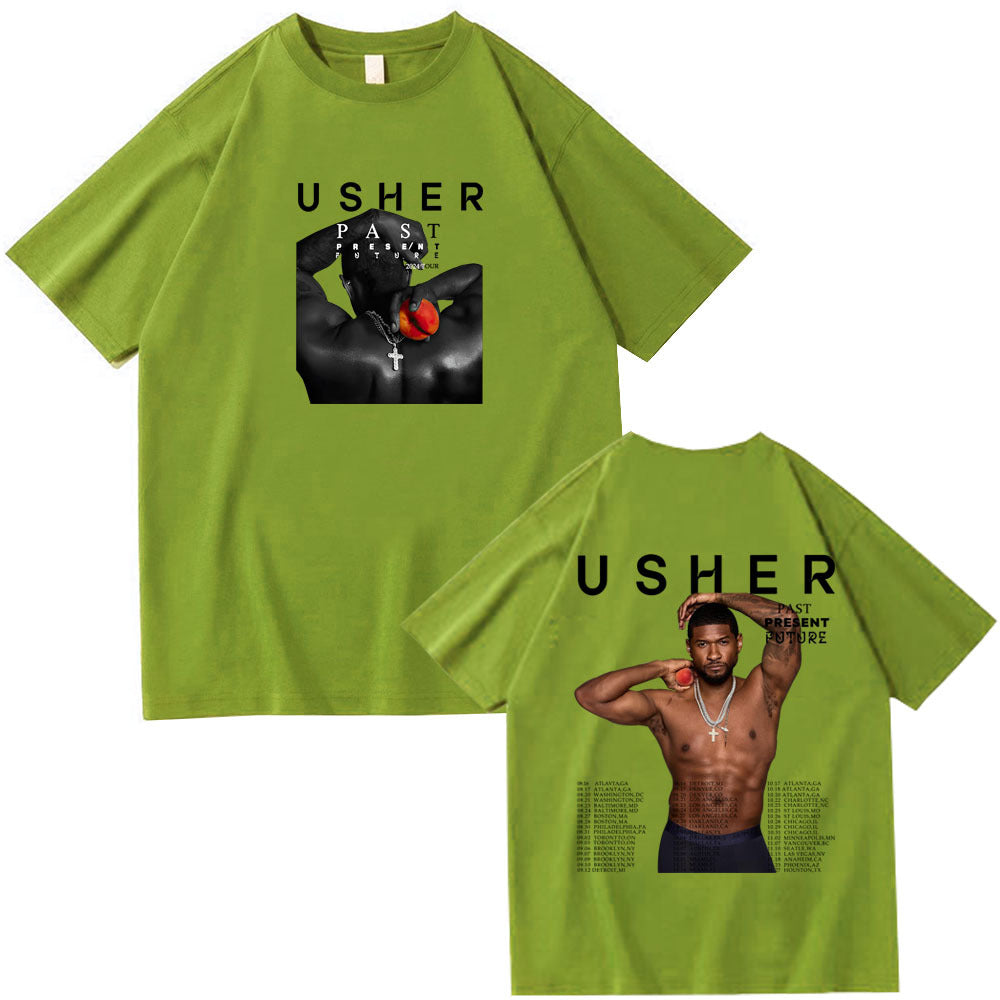 U-shape Past Present Future Short sleeved Women's T-shirt Top