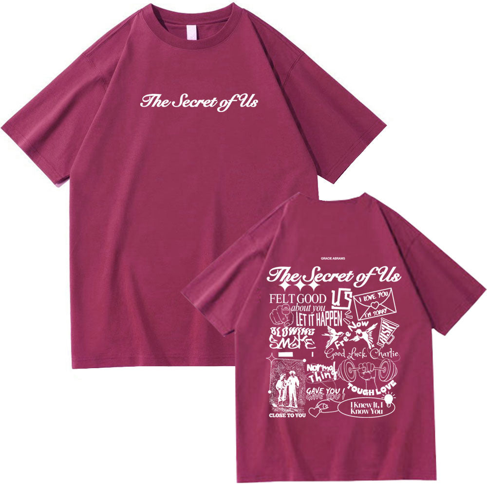 Gracie Abrams The Secret of Us printed short sleeved loose T-shirt top