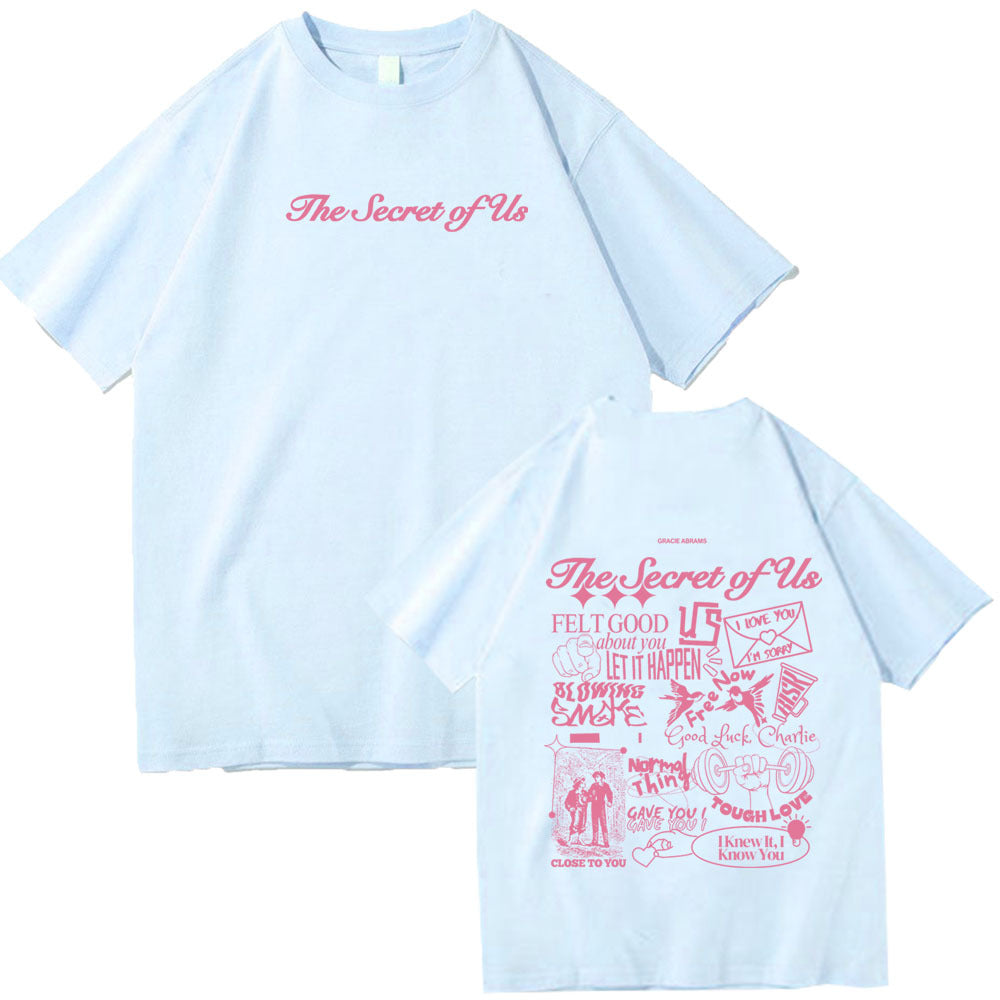 Gracie Abrams The Secret of Us printed short sleeved loose T-shirt top