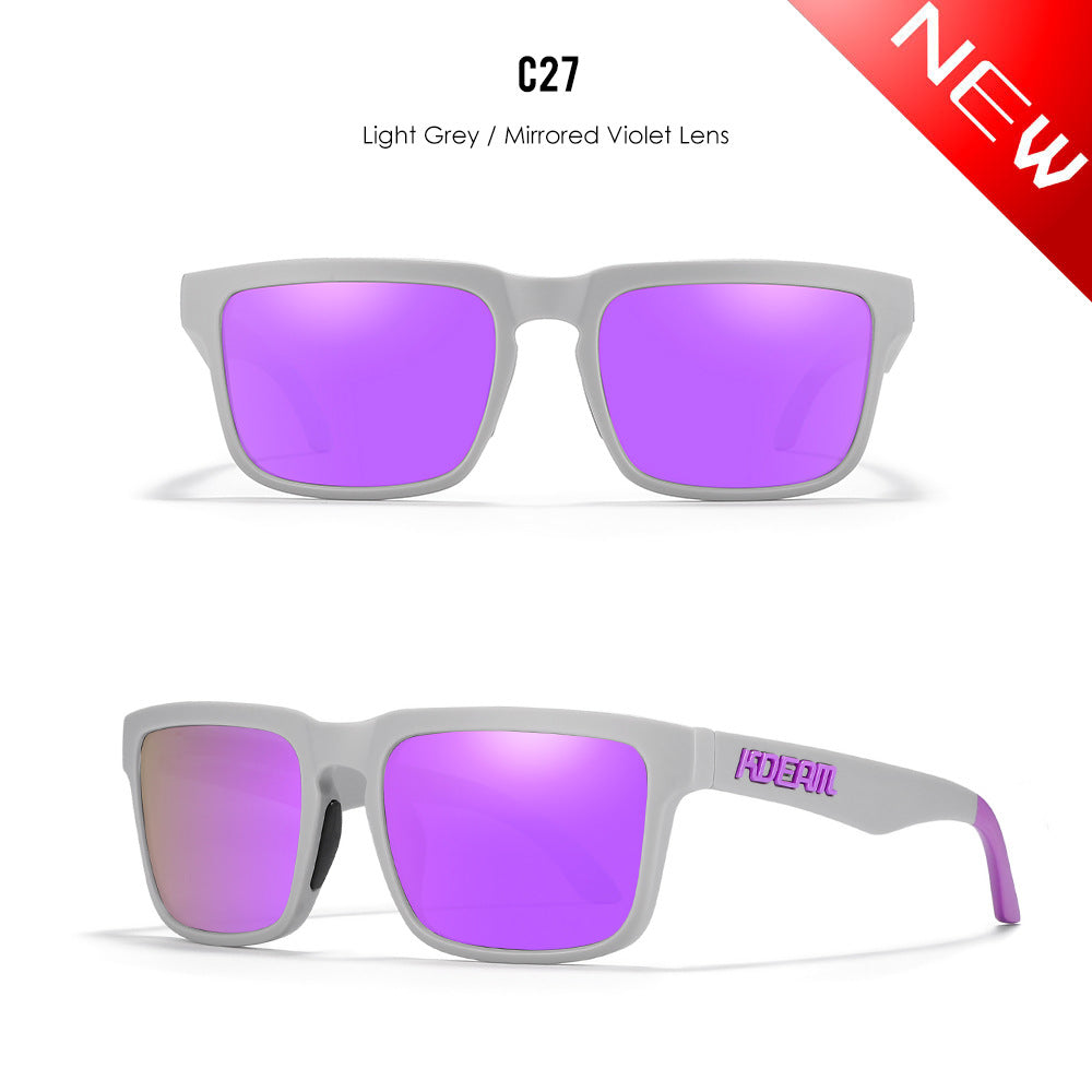 Classic polarized sunglasses for men and women ultra light driving glasses colorful real film sunglasses