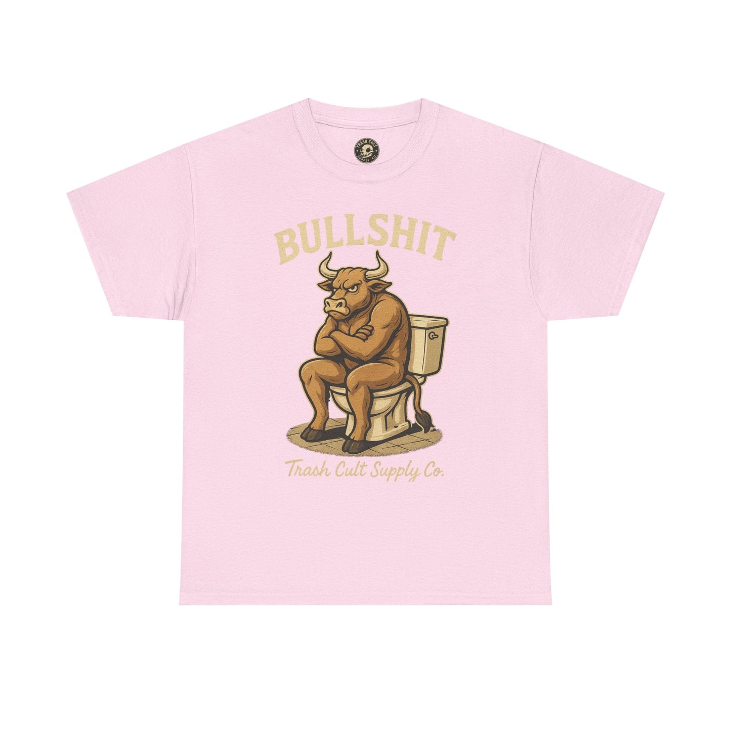 “BULLSHIT” Angry Bull Toilet Tee – Trash Cult Supply Co. | Gildan 5000 T-Shirt