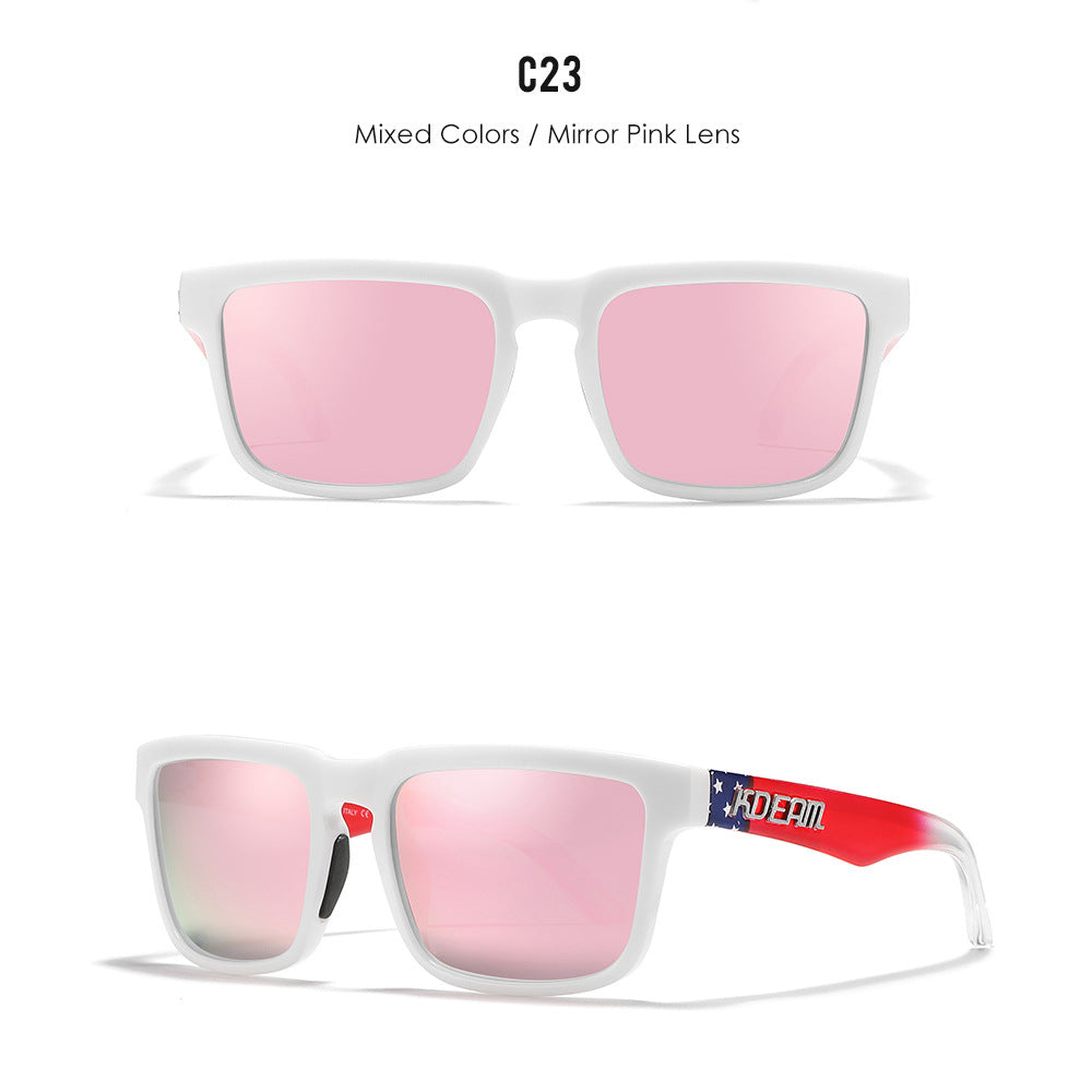 Classic polarized sunglasses for men and women ultra light driving glasses colorful real film sunglasses