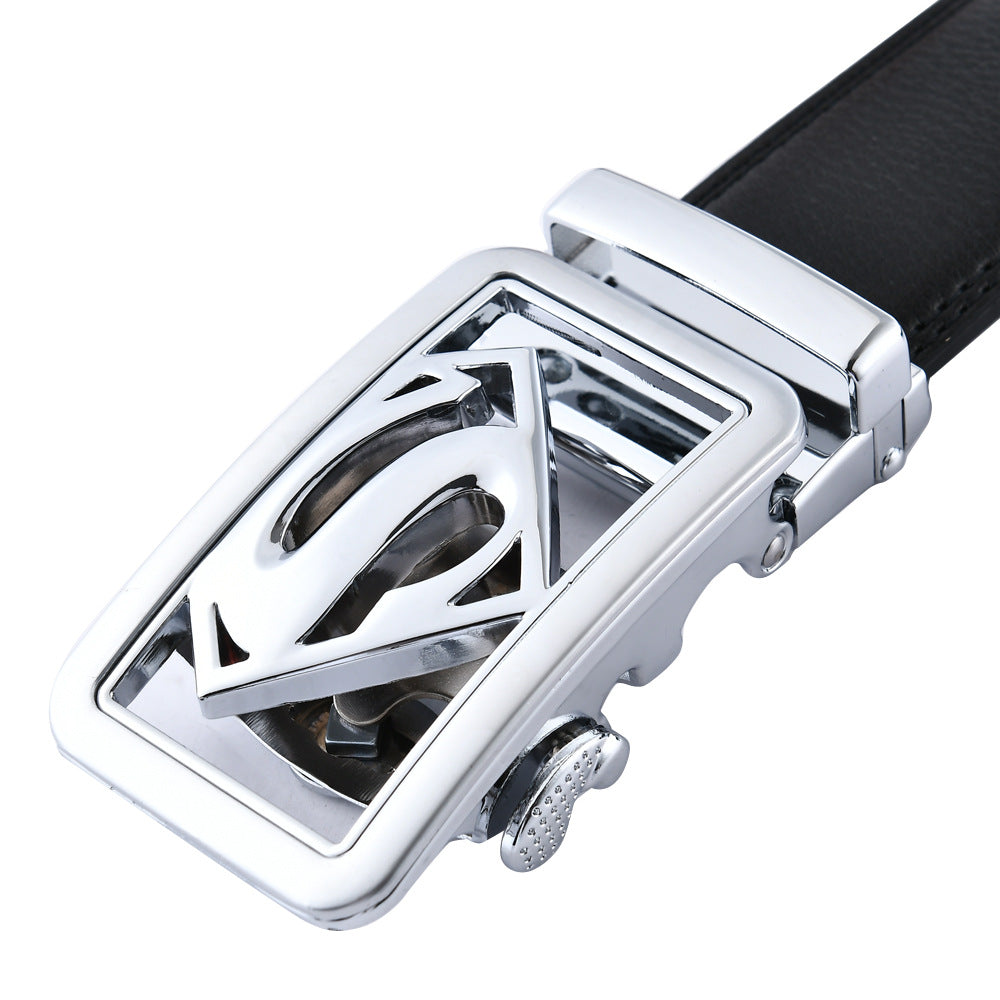 High end buckle men's leather automatic buckle leather sports belt pure leather waist belt for men