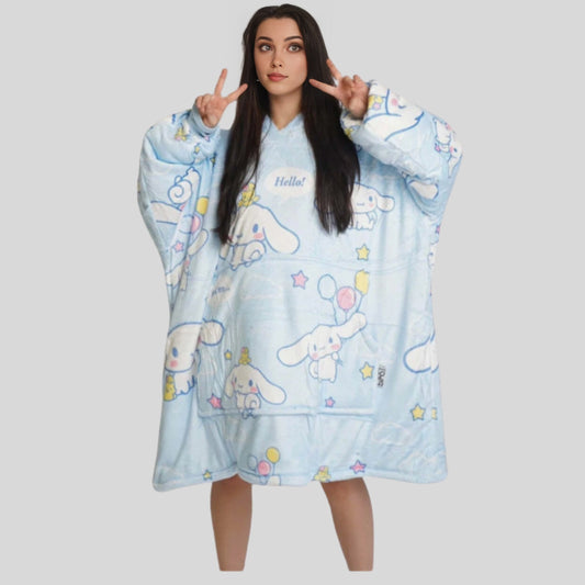 Cinnamoroll hello kitty Wearable Blanket Hoodie for Kids & Adults | OLM Toys