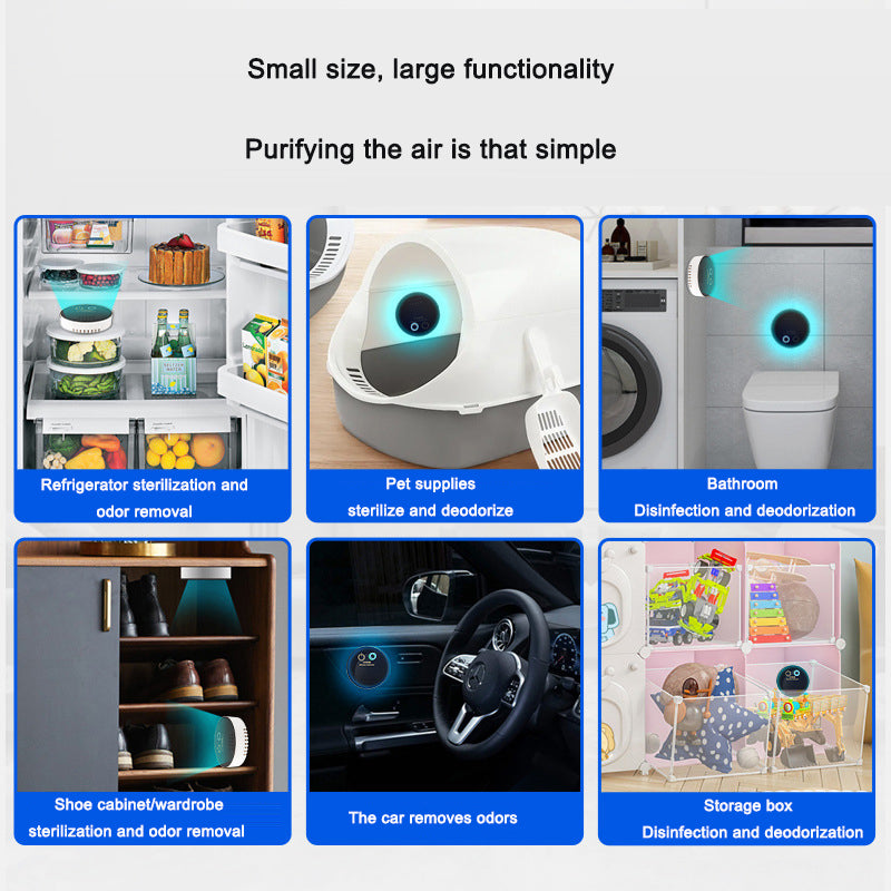 Portable deodorizing deodorizing sterilizing air purifier