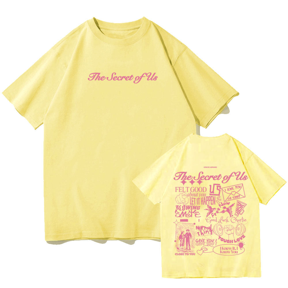 Gracie Abrams The Secret of Us printed short sleeved loose T-shirt top