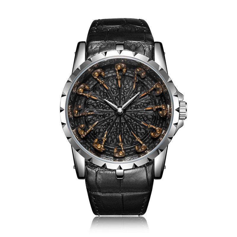 Twelve Round Table Knight Watch Mechanical Without Ground Support Mechanical Watch Men's Watch Trend
