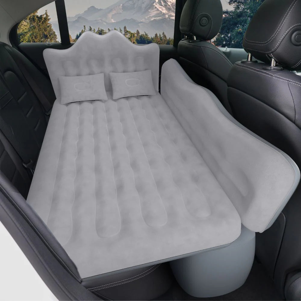Umbrauto 29.53in/75cm Wide Car Air Mattress – Inflatable SUV, Truck & Van Back Seat Camping Bed with Pump & Pillows, Gray