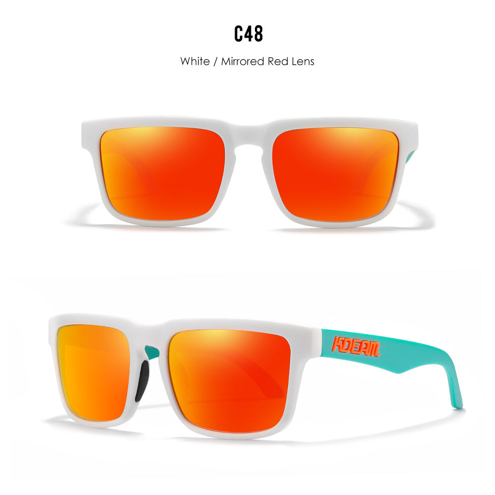 Classic polarized sunglasses for men and women ultra light driving glasses colorful real film sunglasses