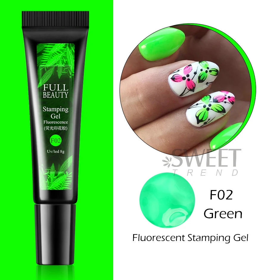 8ml Black Nail Stamping Gel Polish White Gold Transfer Gel Printing Plate Manicure UV Soak Off Varnish Template Tools SA1793-1