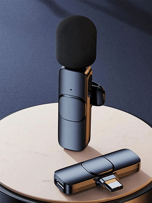 Wireless bluetooth microphone, lavalier radio microphone, video vlog live recording microphone, Type C interface microphone