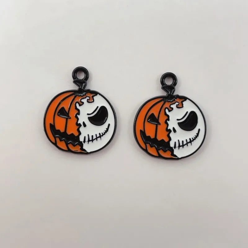 10 Alloy Charm Cartoon Earrings Pendant DIY Keychain Necklace Jewelry Pendant Necklace Halloween Easter Gift