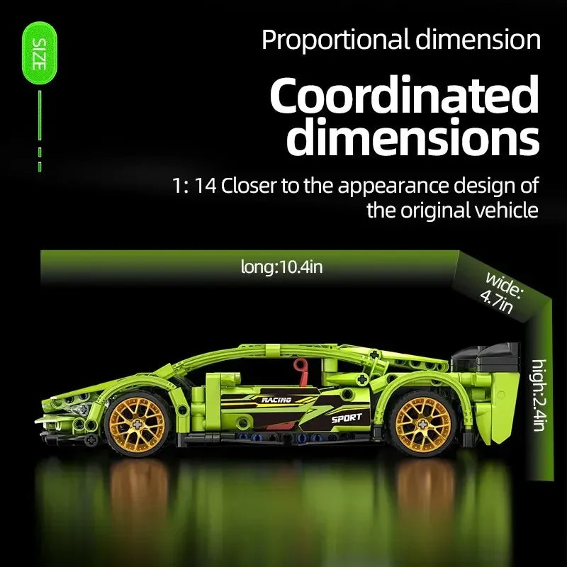 Supercar Building Blocks Car Early Learning Educational Assembled Toys Boys And Children Birthday Gift Building Blocks Ornaments