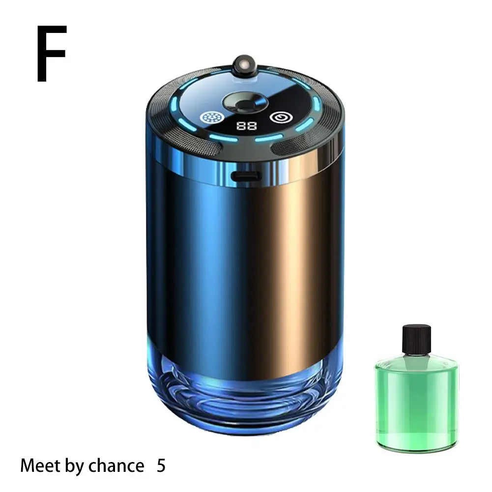 Car Aromatherapy Machine Air Freshener with Starry Sky Light Rechargeable Perfume Diffuser Car Atmosphere Ornament