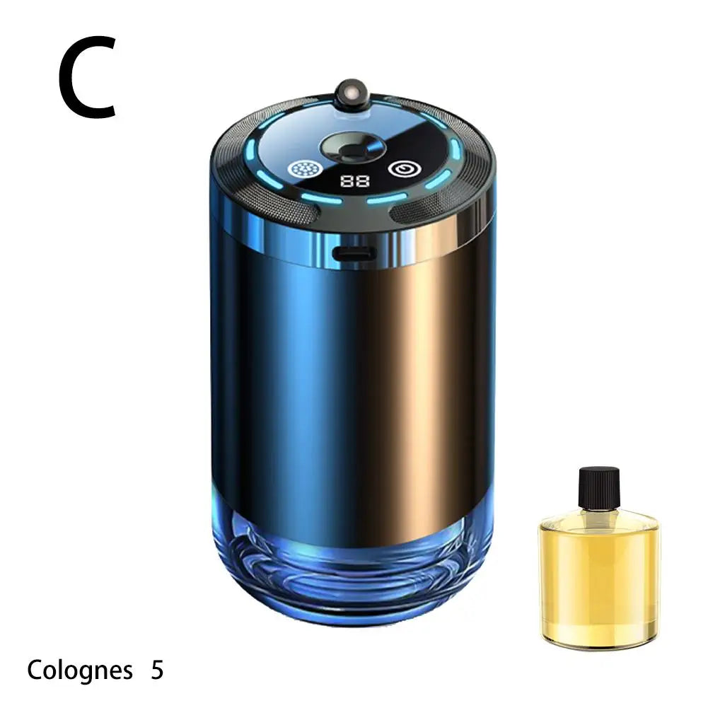 Car Aromatherapy Machine Air Freshener with Starry Sky Light Rechargeable Perfume Diffuser Car Atmosphere Ornament