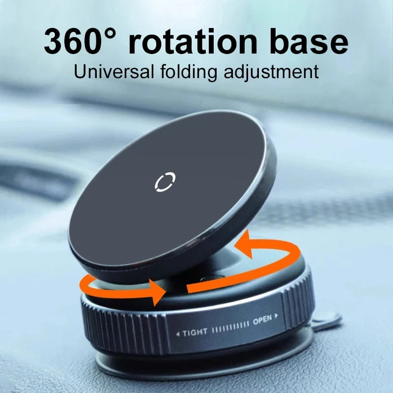 Vacuum Suction Magnetic Car Phone Holder Navigation 360 ° Rotating Desktop Efficient Convenient Works All Mobile Phones New