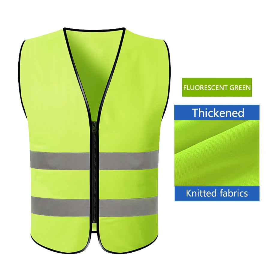 Safety High Visibility Reflective Vest Adjustable Reflective Security Vests Traffic Night Outdoor For Running Cycling Sports
