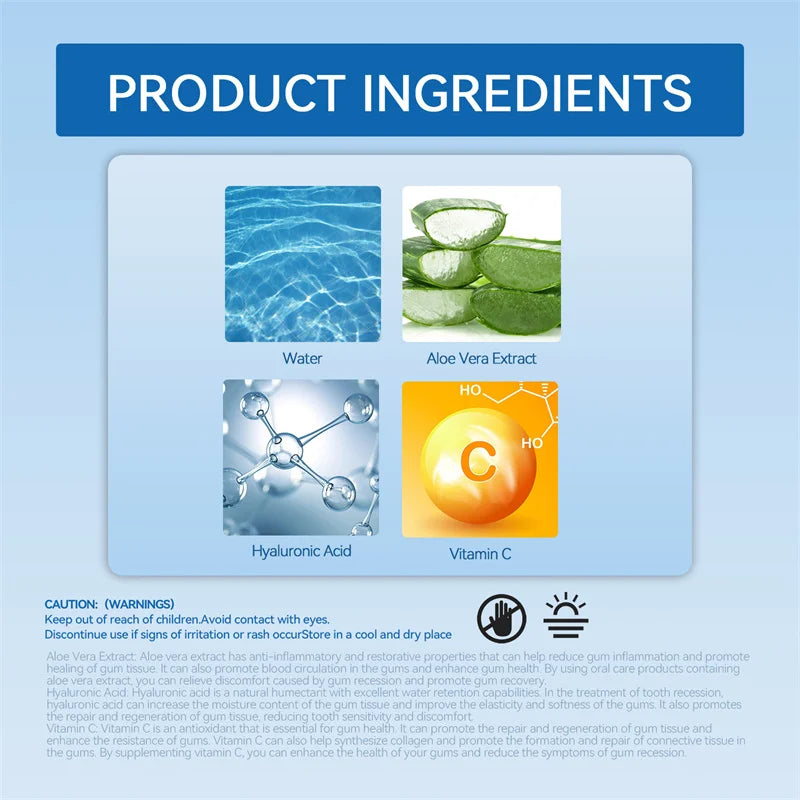 Damaged Gum Repair Care Gel Relieve Sore Gums Allergy Deep Cleaning Teeth Stains Tartar Serum Dental Caries Toothpaste