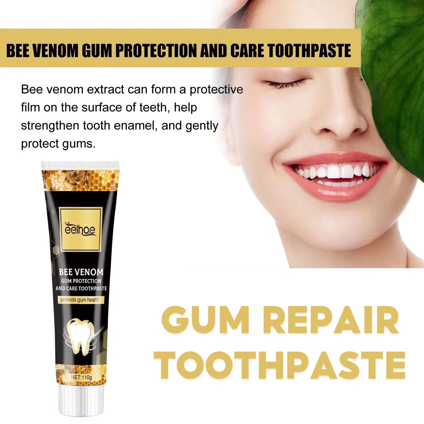 Gum Repair Toothpaste Plaque Caries Removal Protect Gingiva Treat Bad Breath Fade Tooth Stain Deep Clean Brightening Toothpaste