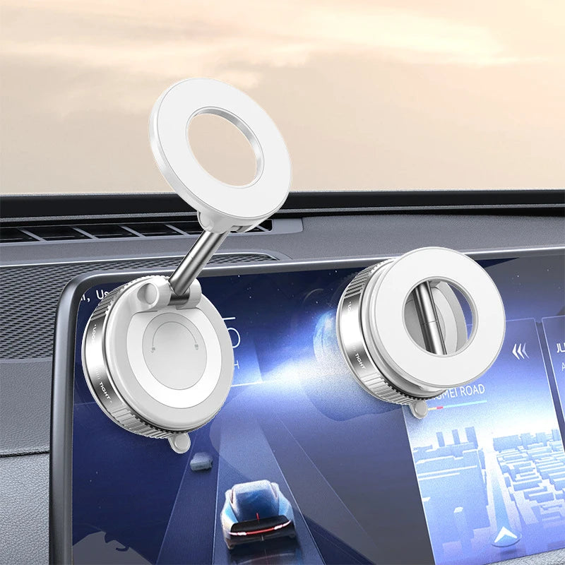 Vacuum Suction Magnetic Car Phone Holder Navigation 360 ° Rotating Desktop Efficient Convenient Works All Mobile Phones New