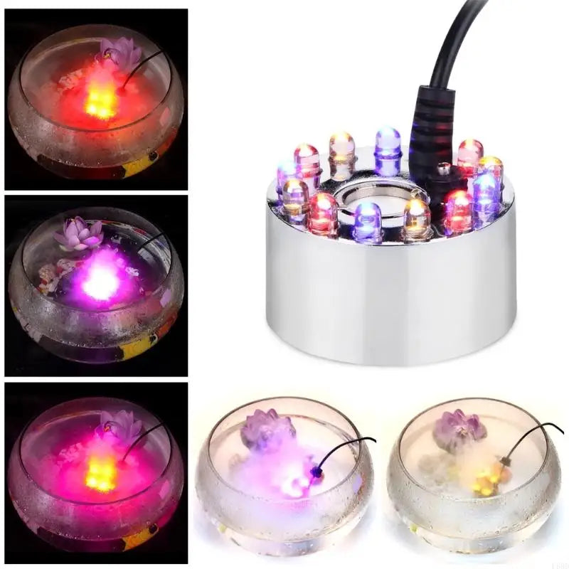 F68D Halloween LED Light Fogger Water Fountain Pond Maker for Halloween Decor