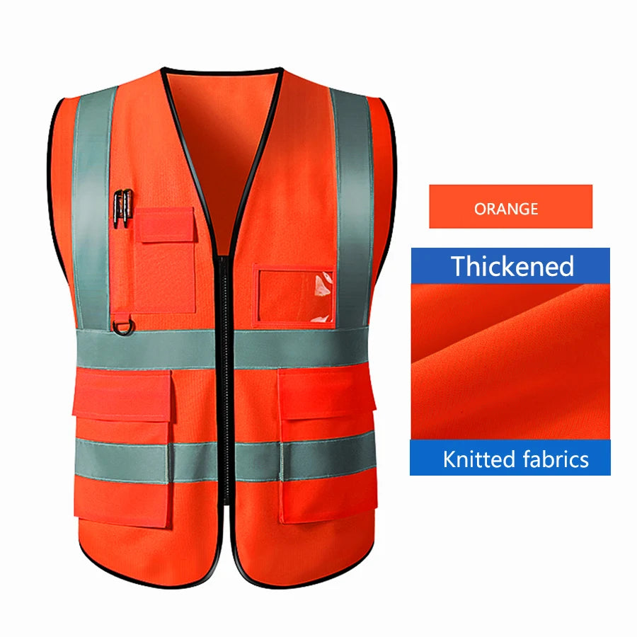 Safety High Visibility Reflective Vest Adjustable Reflective Security Vests Traffic Night Outdoor For Running Cycling Sports