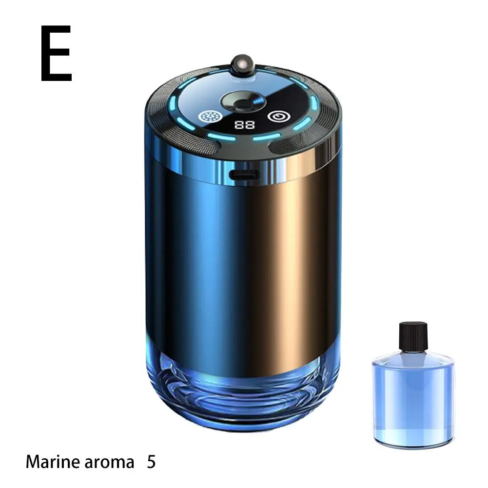 Car Aromatherapy Machine Air Freshener with Starry Sky Light Rechargeable Perfume Diffuser Car Atmosphere Ornament