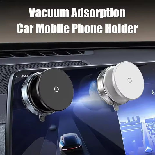 Vacuum Suction Magnetic Car Phone Holder Navigation 360 ° Rotating Desktop Efficient Convenient Works All Mobile Phones New