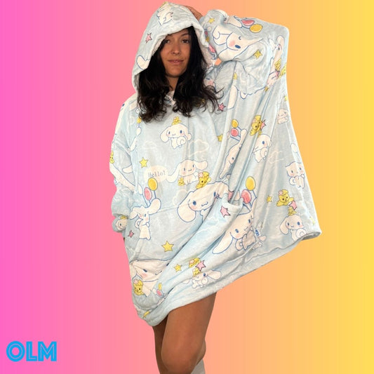 Cinnamoroll hello kitty Wearable Blanket Hoodie for Kids & Adults | OLM Toys