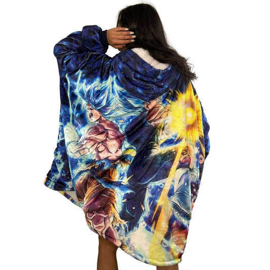 Dragon ball z  Wearable Blanket Hoodie for Kids & Adults